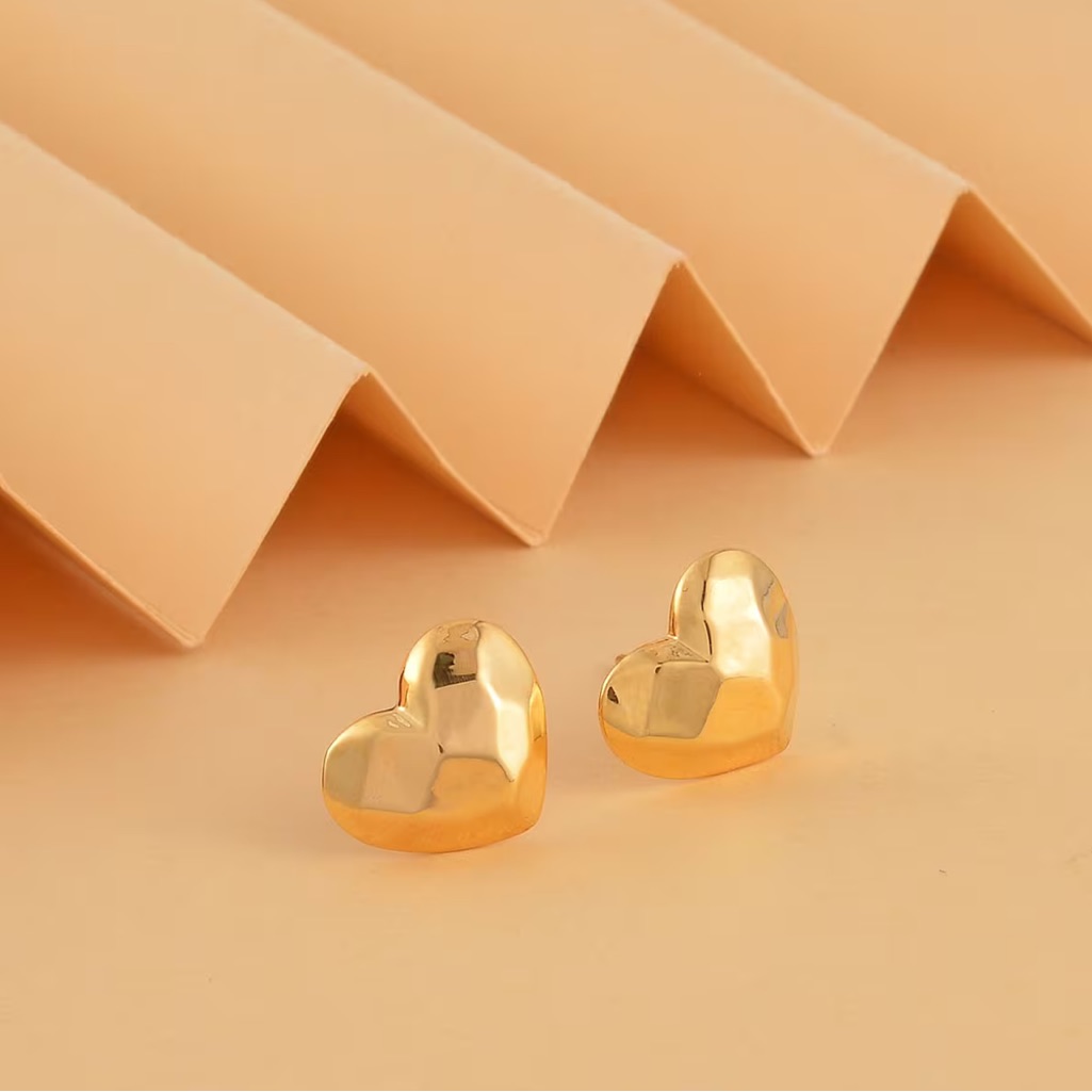 New Solid 18k Yellow Gold Earrings (Very Large)
